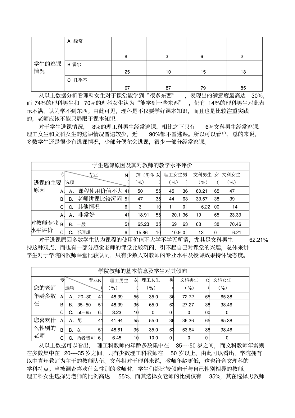 对大学教师课堂授课的满意度调查报告_第2页