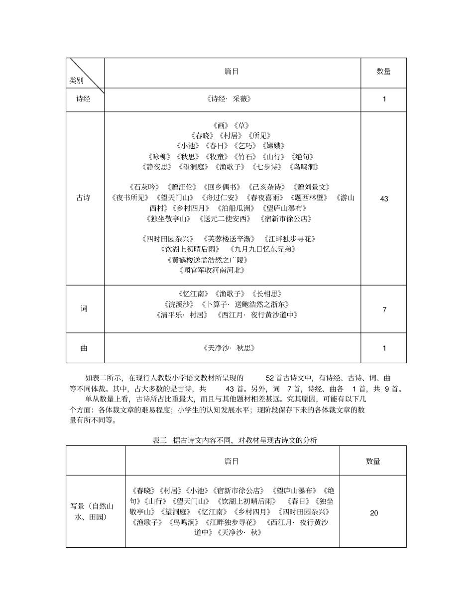 对小学语文教材中古诗文的分析——以人教版为例_第2页