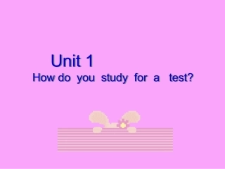九年级英语期中复习课件unit1-新目标