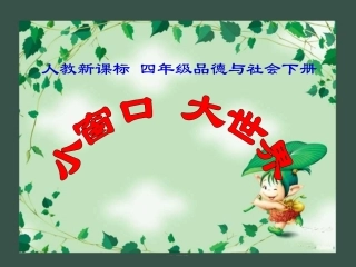 人教新课标品德与社会四年级下册《小窗口_大世界》PPT课件pp123t