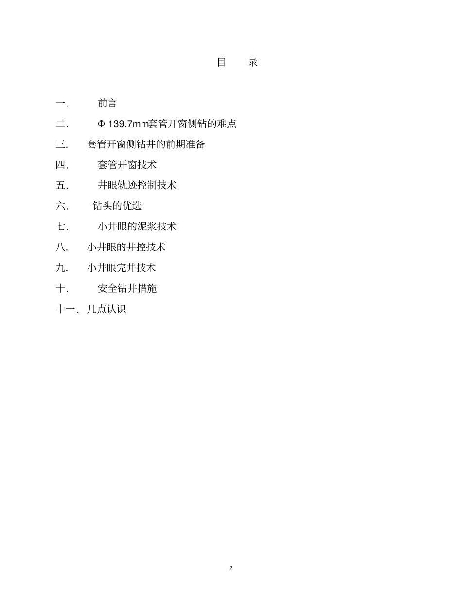 小井眼套管开窗侧钻技术讲解_第2页