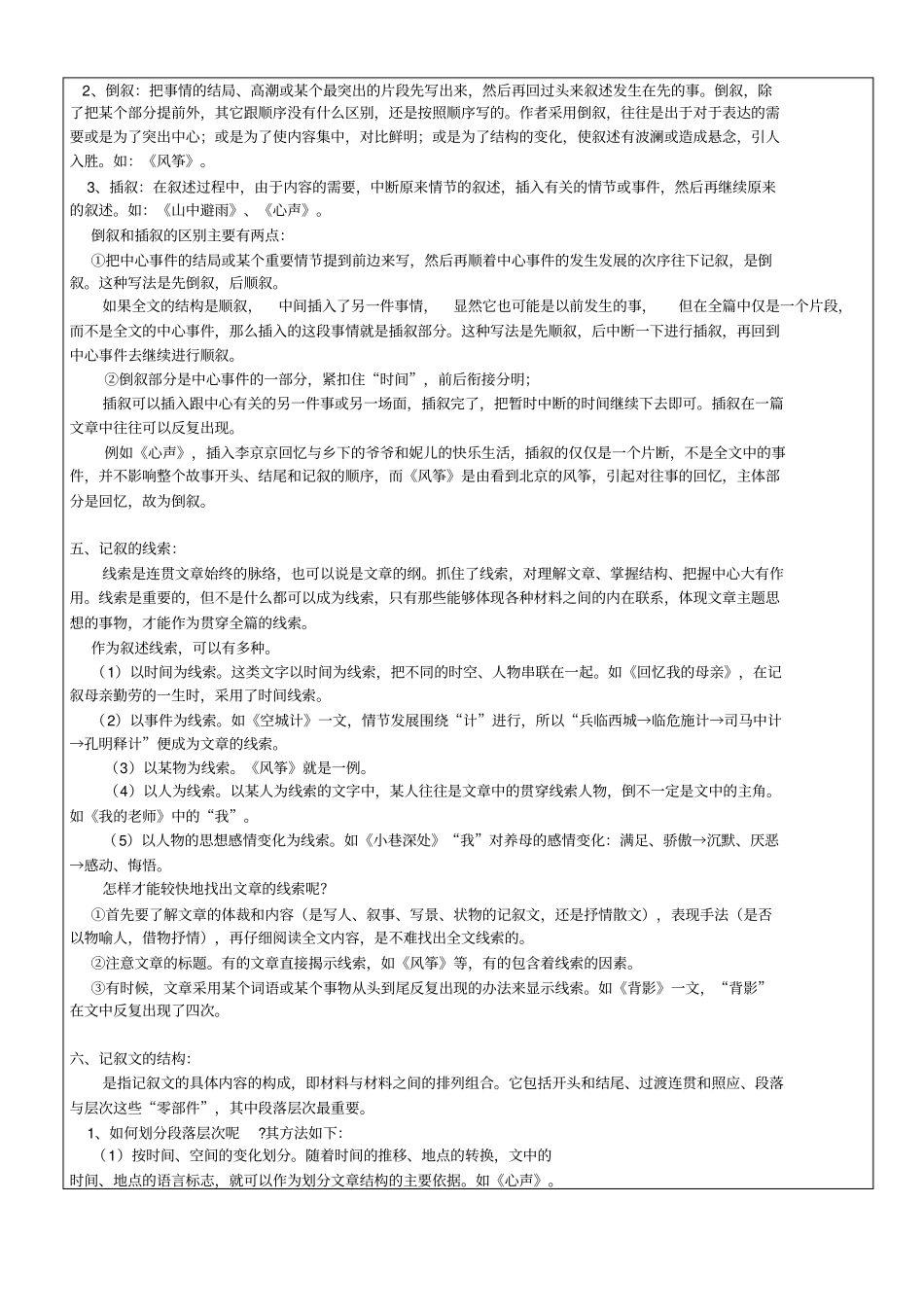 小六语文记叙文文体知识的学习_第2页