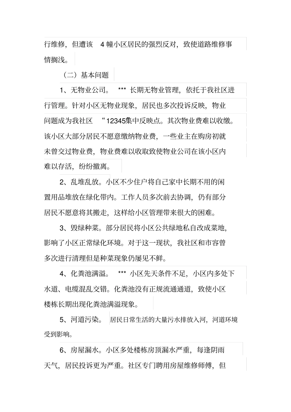 小区安置房基本情况汇报_第2页