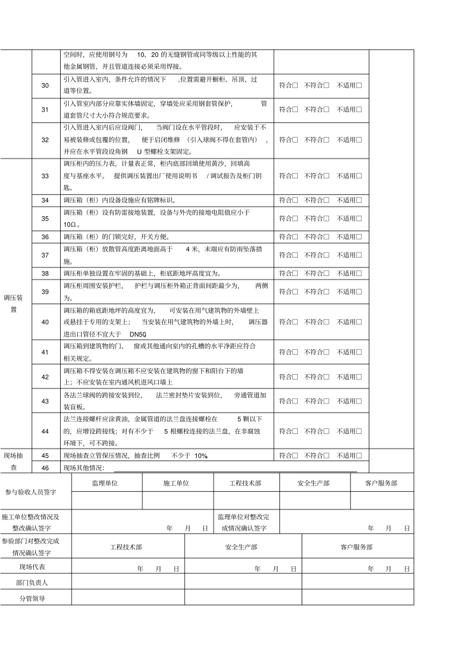 小区燃气管道工程竣工综合验收表_第2页
