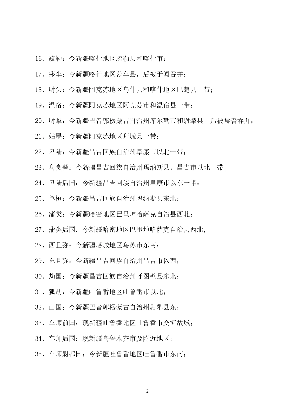 西域三十六国的地理位置_第2页
