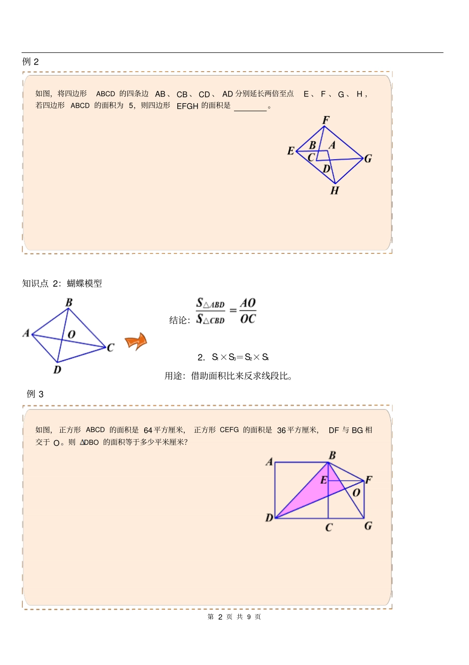 小升初几何鸟头、蝴蝶、燕尾模型_第2页
