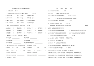 小升初毕业升学语文模拟测试卷含答案全国通用