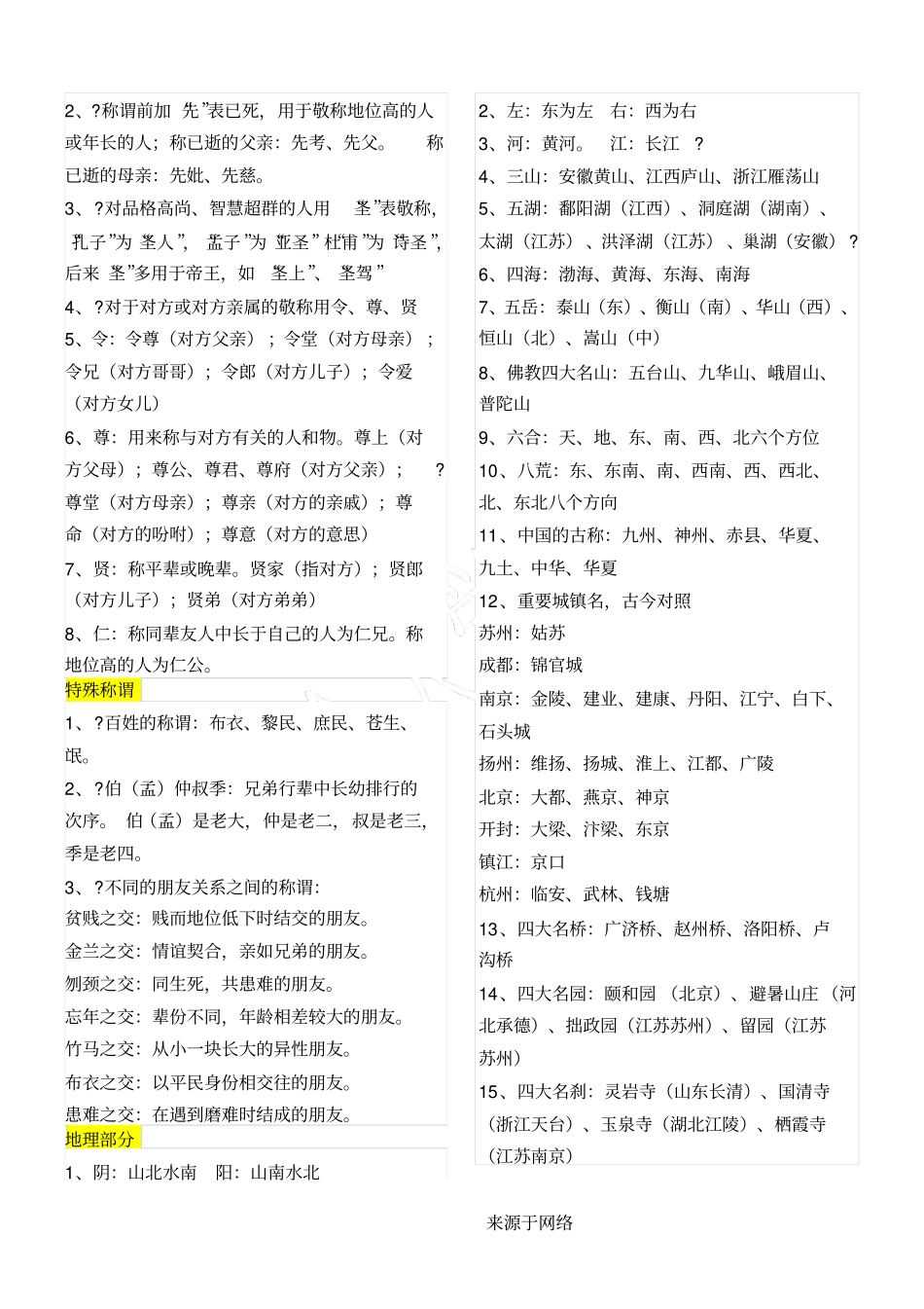 小升初考试实用国学文化常识大全_第3页