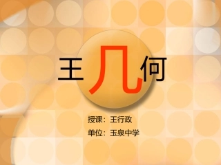 《王几何》课件（13页）