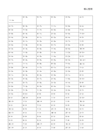 小学二年级乘除法数学180题