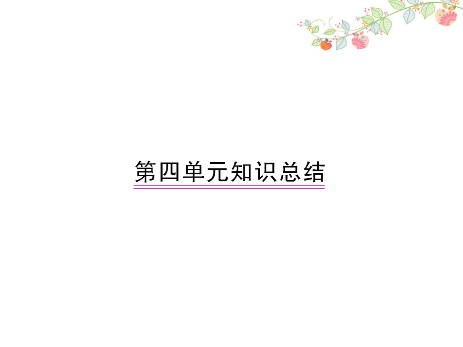 语文第八册第四单元知识总结_第1页