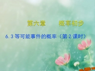 等可能事件的概率二课件