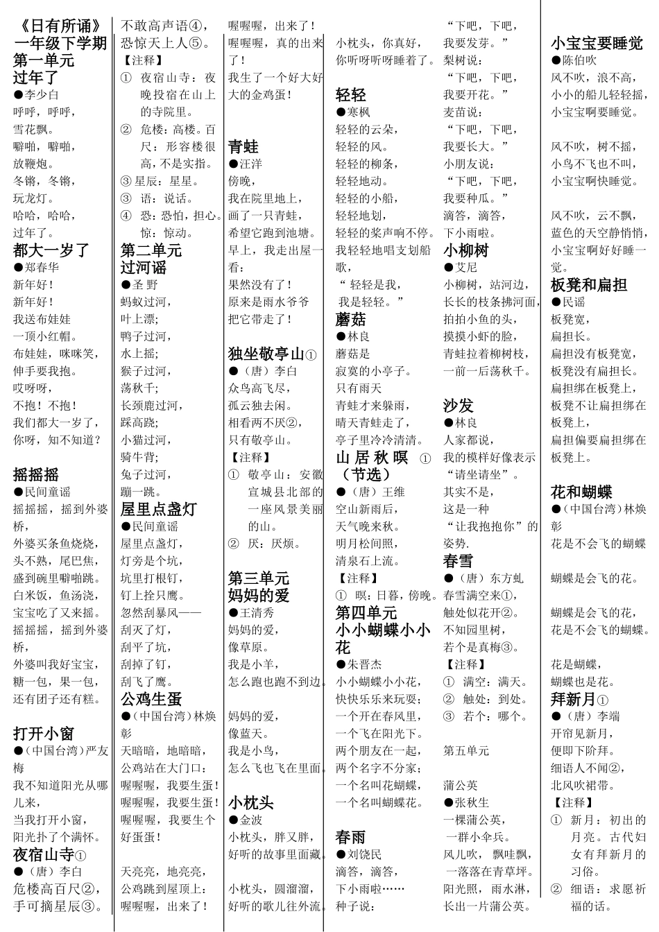 日有所诵一年级下册打印版_第1页