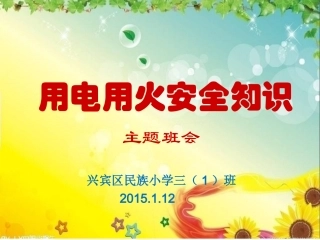 用电防火安全知识主题班会