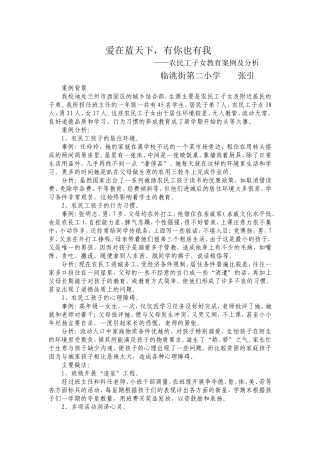 农民工子女教育案例及分析1