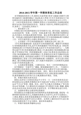 2015年体育组总结