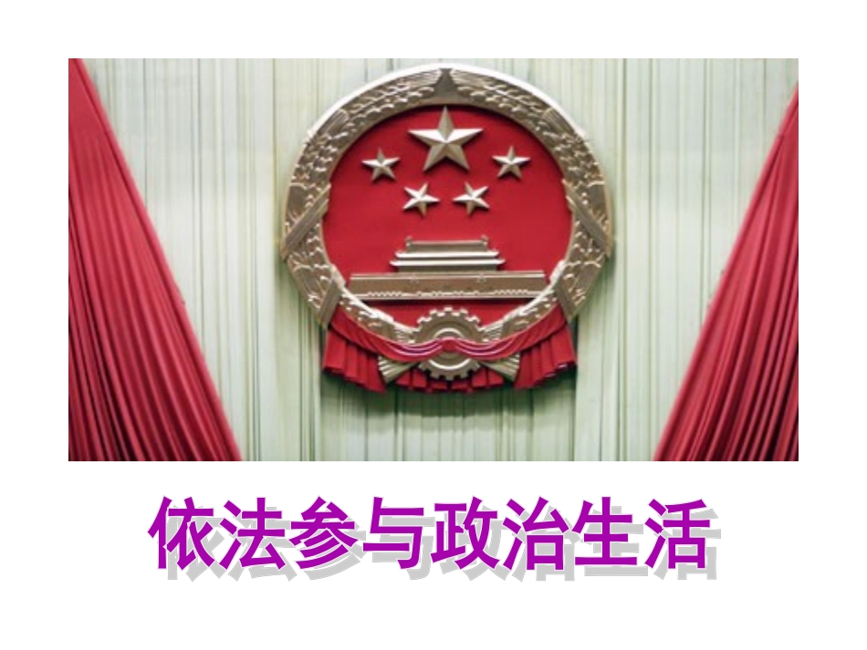 依法参与政治生活课件_第1页