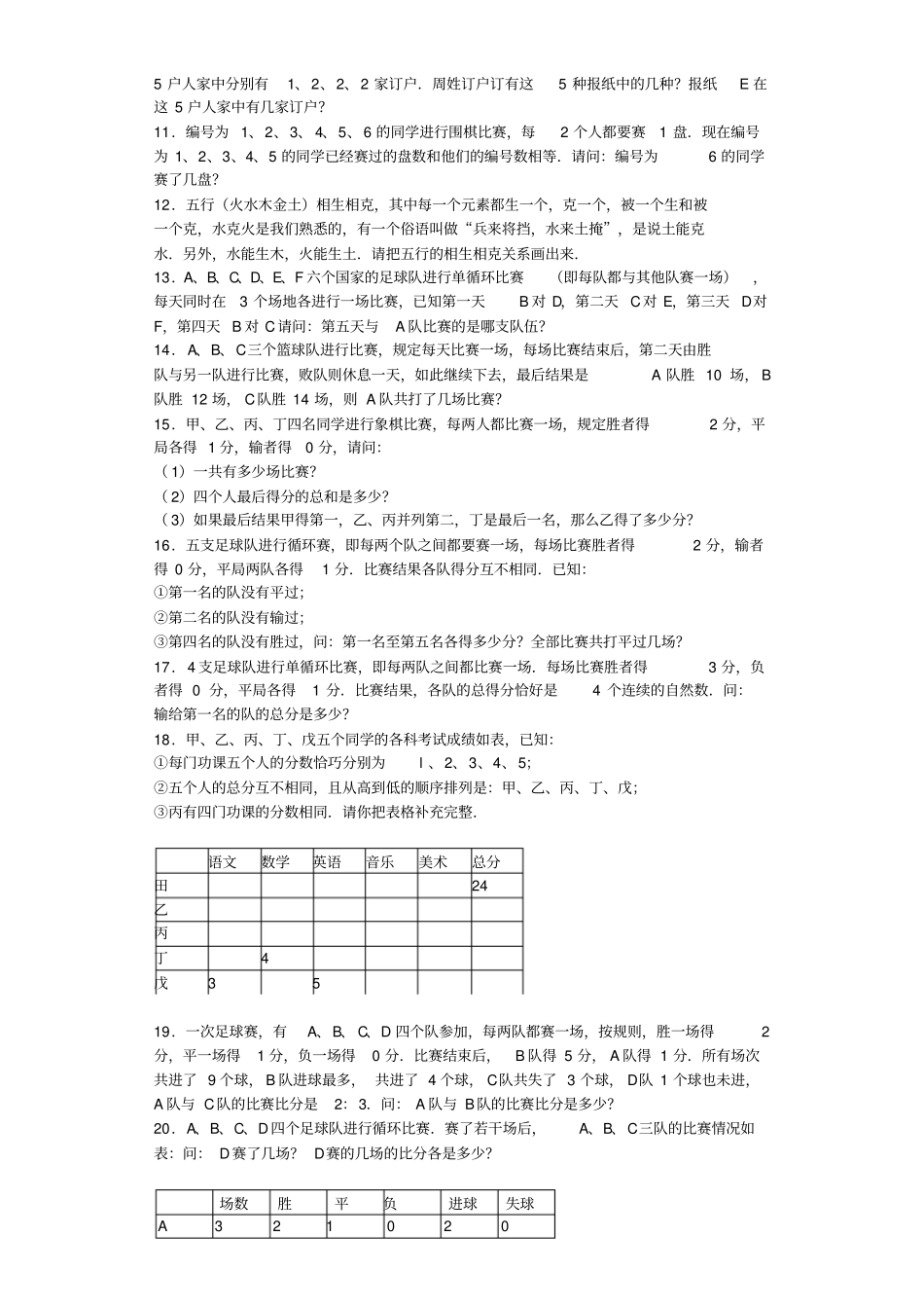 小学奥数思维训练-逻辑推理二通用版_第2页