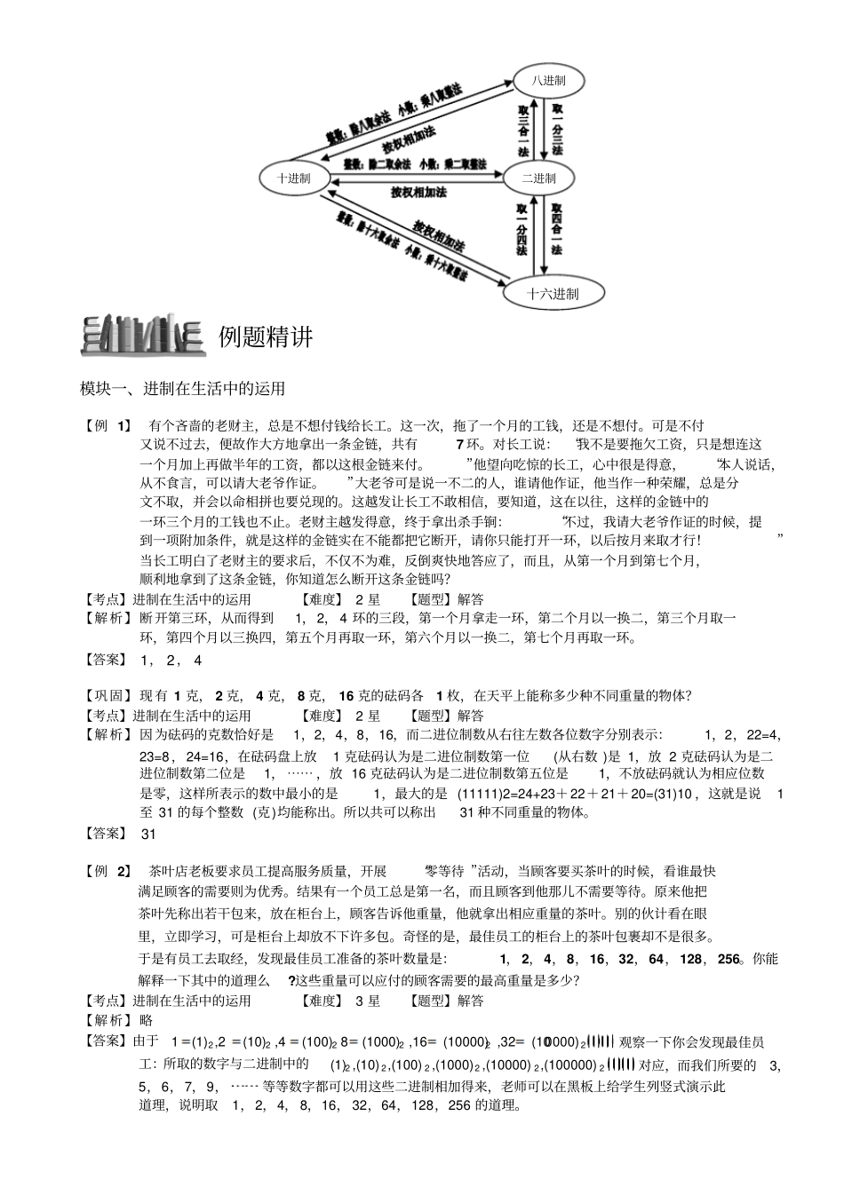 小学奥数教程：进制的应用_全国通用含答案_第2页