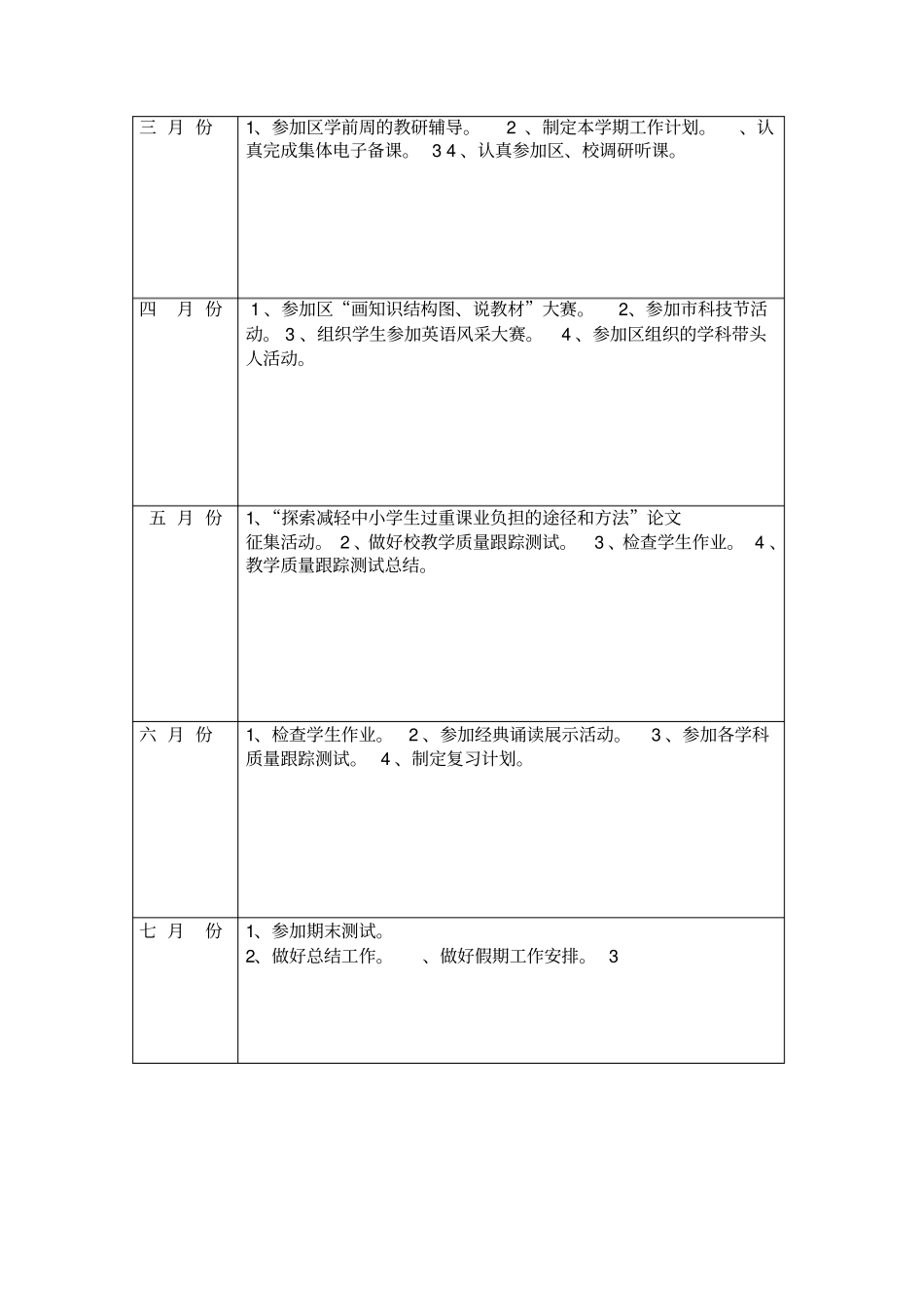 小学教师教育教学工作计划_第3页