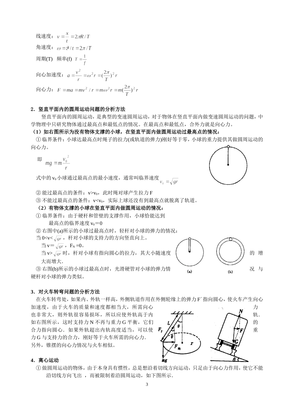 曲线运动知识点总结与经典题_第3页
