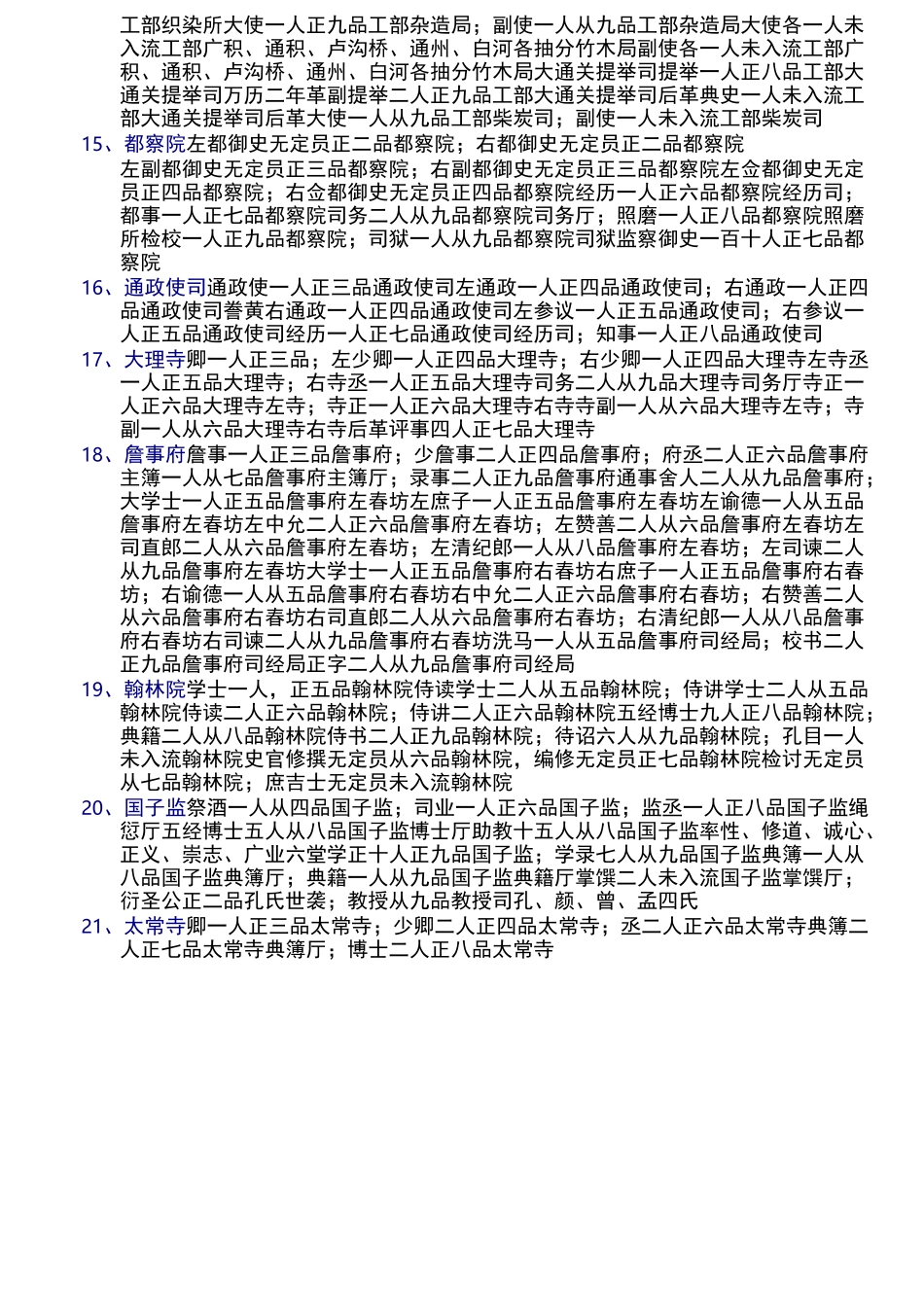 大明朝官职详细列表_第3页