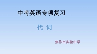 中考英语专项复习代词
