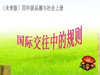 (未来版)四年级品德与社会下册课件_国际交往中的规则_1