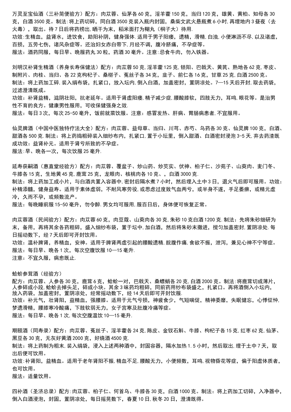 泡酒配方大全_第2页