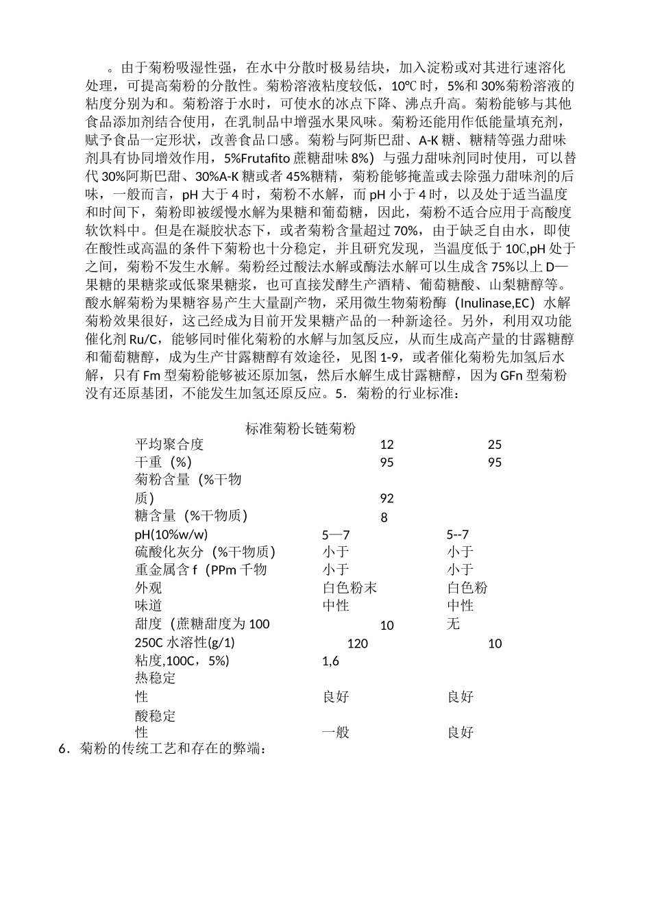 菊粉的生产工艺和相关知识_第3页
