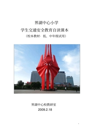 小学生交通安全知识讲座