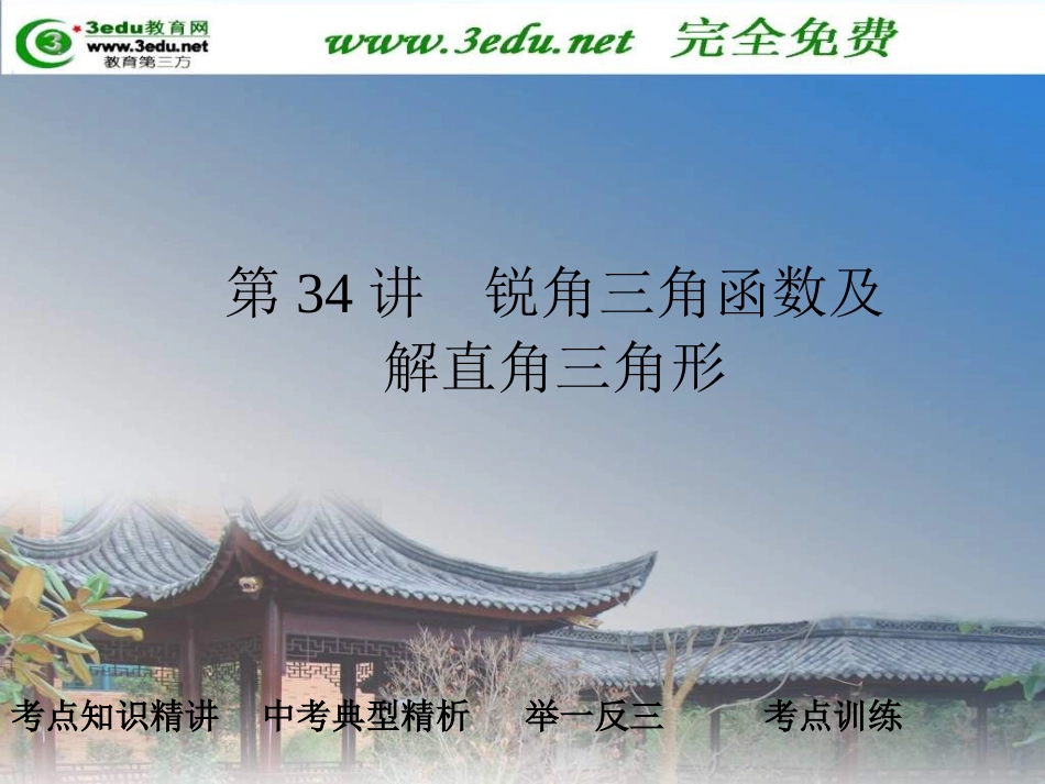 锐角三角函数和解直角三角形_第1页