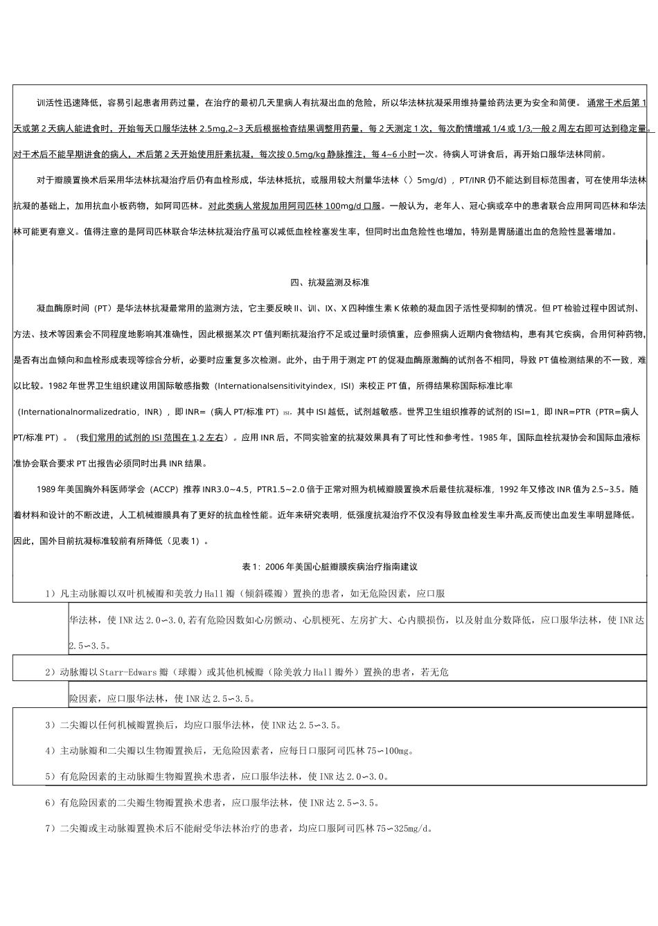 人工心脏瓣膜置换术后抗凝治疗规范_第3页
