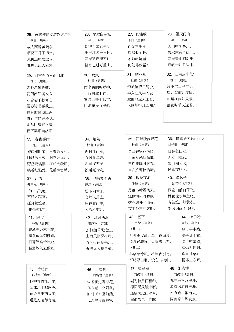 小学生必背古诗词80首目录及汇总_第3页