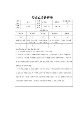 考试成绩分析表(1)