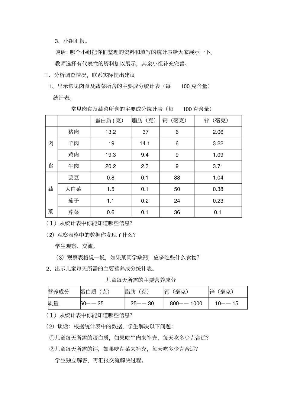 小学生的饮食与健康讨论_第3页