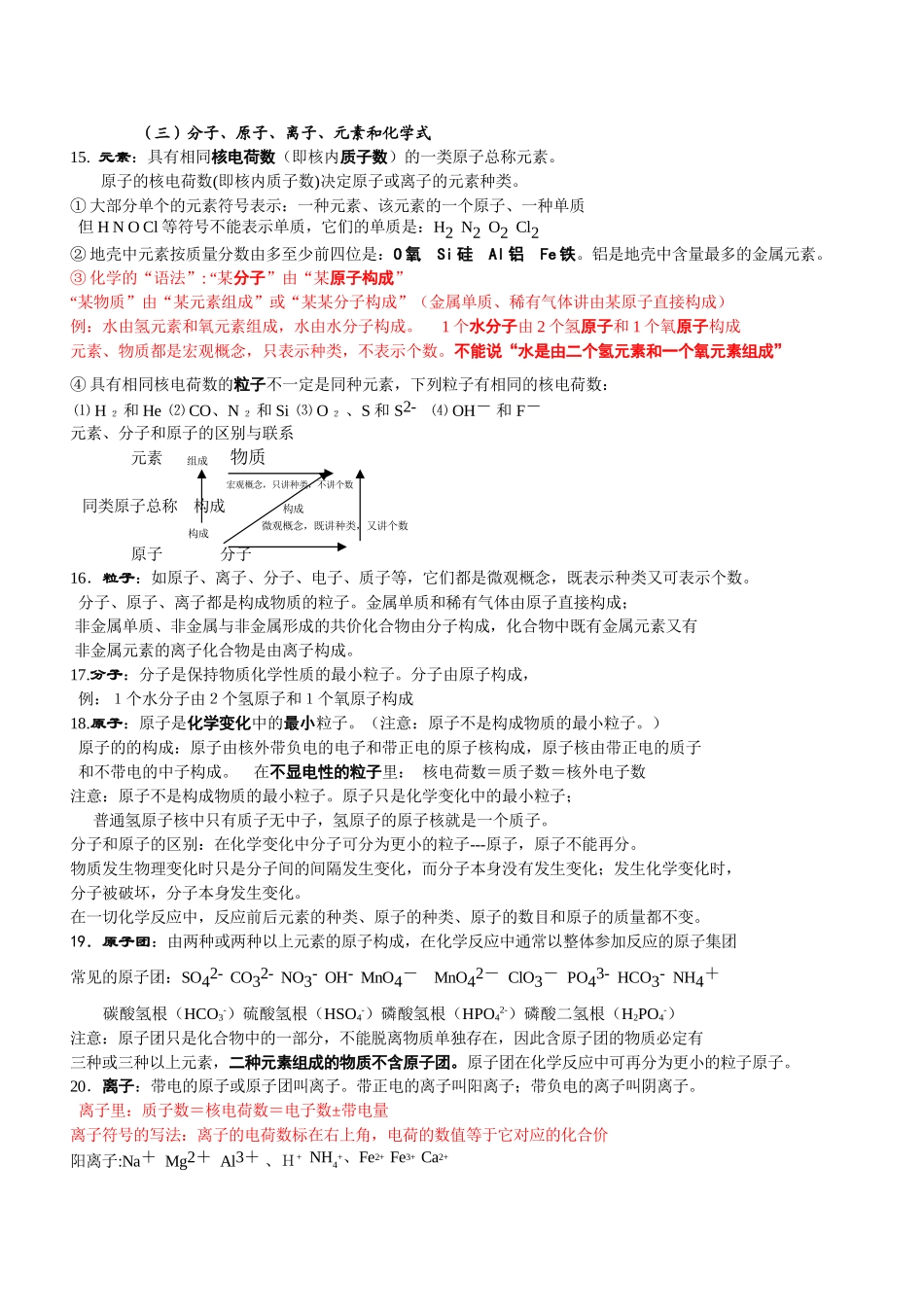 初三化学方程式总结及现象(精品)_第3页