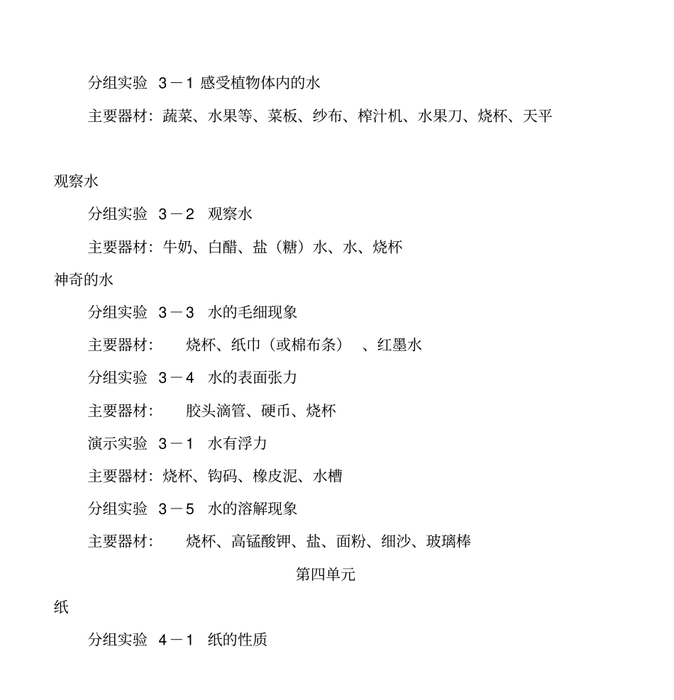 小学科学苏教版试验目录_第2页