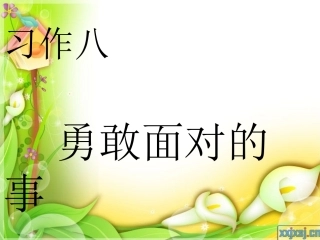 勇敢面对的事