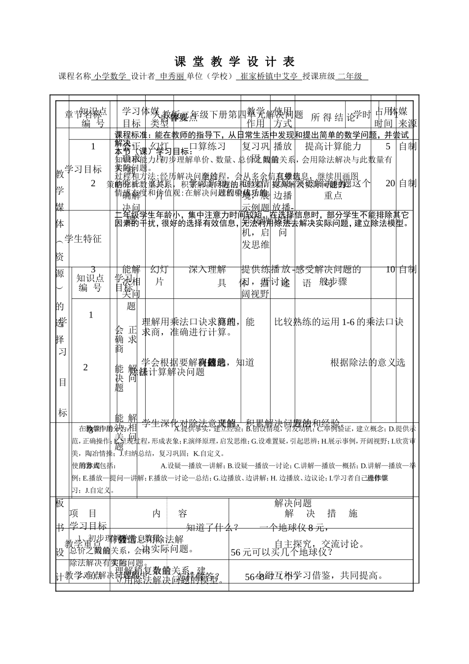 “一师一优课”课堂教学设计模板_第1页