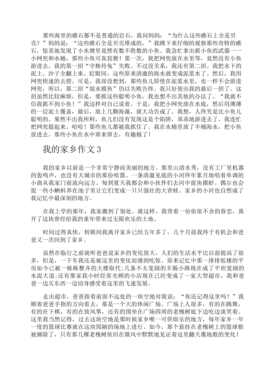 我的家乡作文_第2页