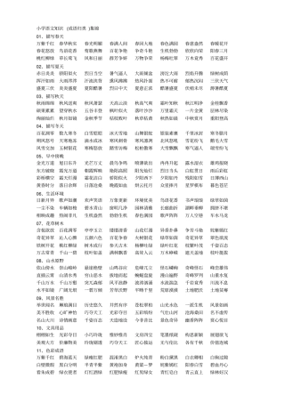 小学语文知识成语归类集锦2