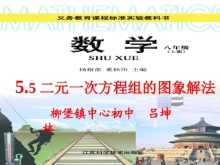 二元一次方程组的图象解法