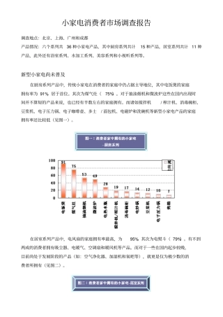 小家电消费者场调查报告