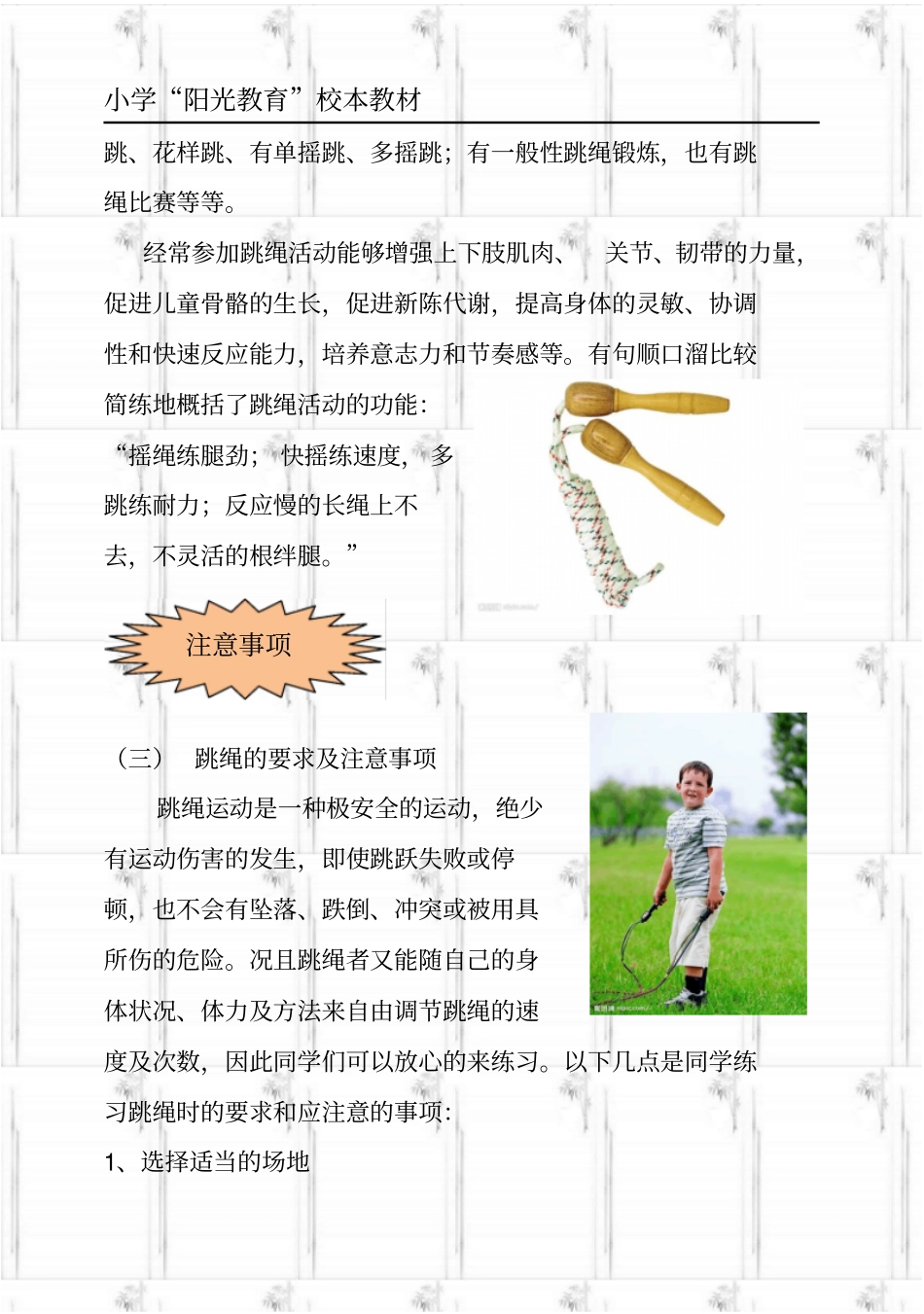 小学阳光教育校本教材跳绳_第2页