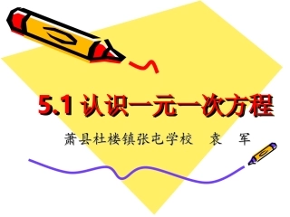 认识一元一次方程