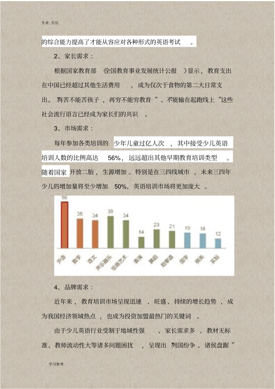 少儿英语教育项目策划书_第3页