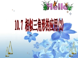 相似三角形的应用课件