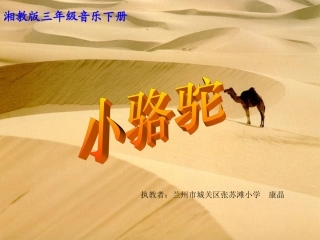 湘教版音乐三年级下册《小骆驼》PPT课件之一