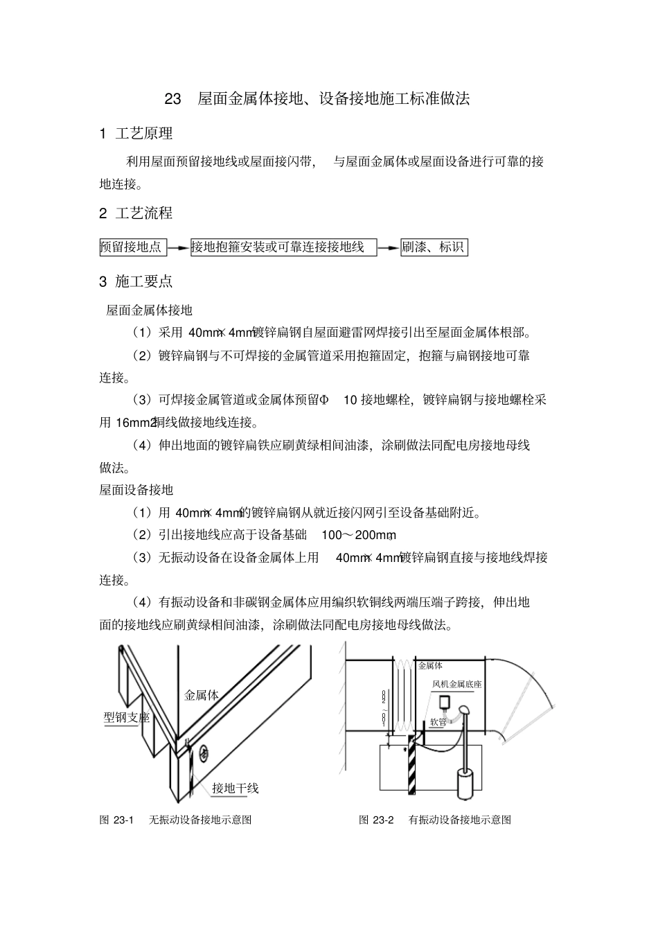 屋面金属体接地设备接地施工标准做法_第1页